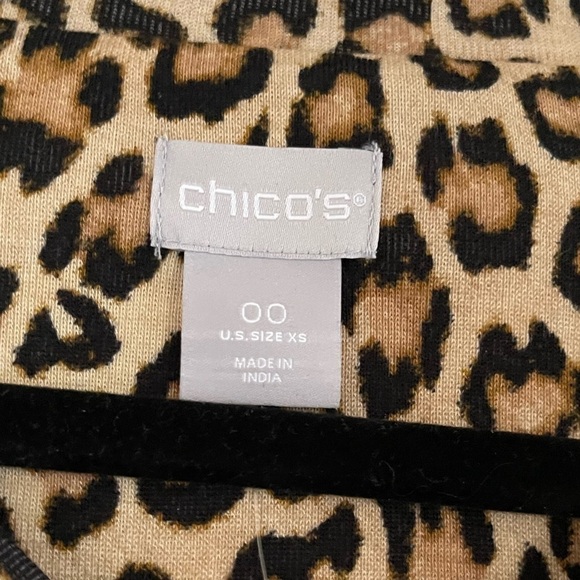 NWT Chicos leopard print top Sz 00 - Picture 3 of 4
